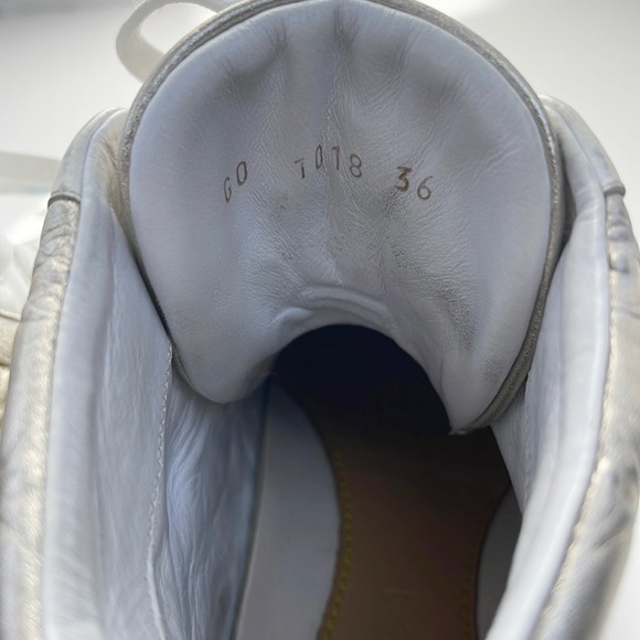 Louis Vuitton High Top Sneakers White and Silver gold Size EU 36 - Picture 11 of 12
